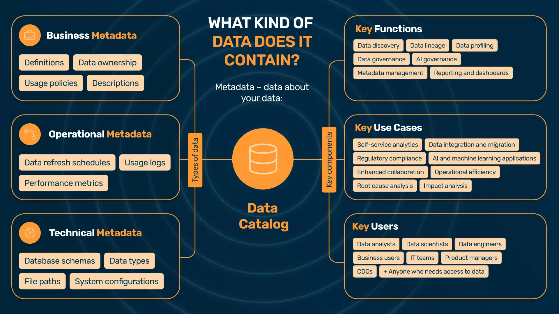 What is a data catalog? Infographic. 