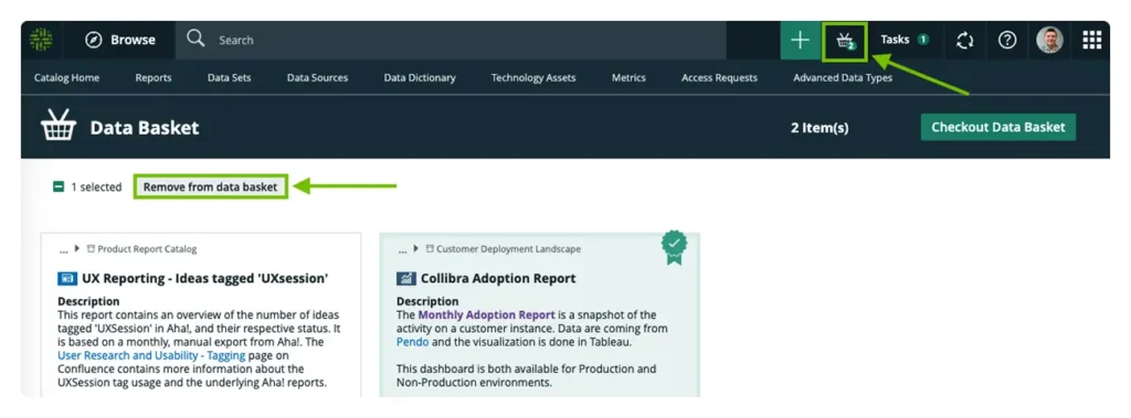 A Data Marketplace landing page example. Source: Collibra documentation